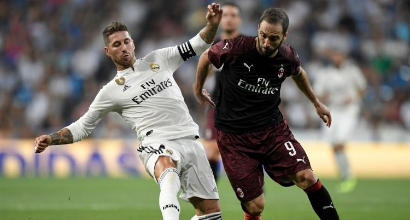 Al Milan non basta Higuain: il Real Madrid vince 3-1, in campo anche Modric