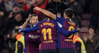 Liga: Barcellona ok contro il Leganés ma trema per Dembélé