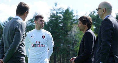 Milan, Leonardo e Maldini a confronto con Gattuso e la squadra a Milanello