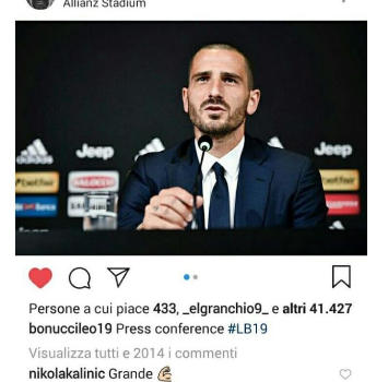 "Grande Bonucci": Kalinic fa infuriare i tifosi del Milan