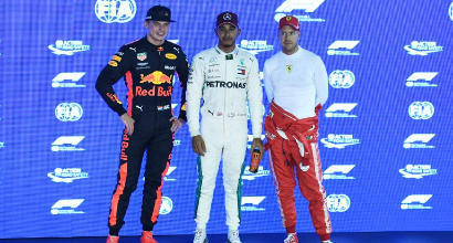 Hamilton-Verstappen-Vettel, AFP