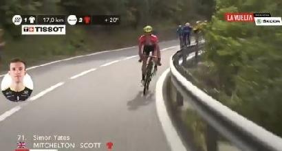 Vuelta: tappa a Mas, Yates in trionfo