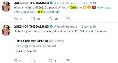 La Lennard cancella i social ma resta in rete il racconto della notte d'amore: "CR7 il mio toy-boy"