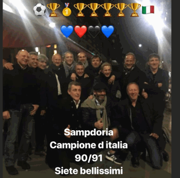 Sampdoria, cena a Milano per la squadra dello scudetto 1991