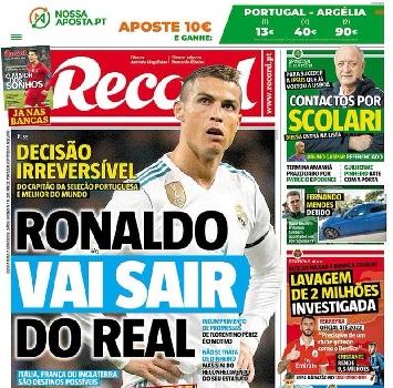 Dal Portogallo: Ronaldo ha deciso, lascerà il Real Madrid
