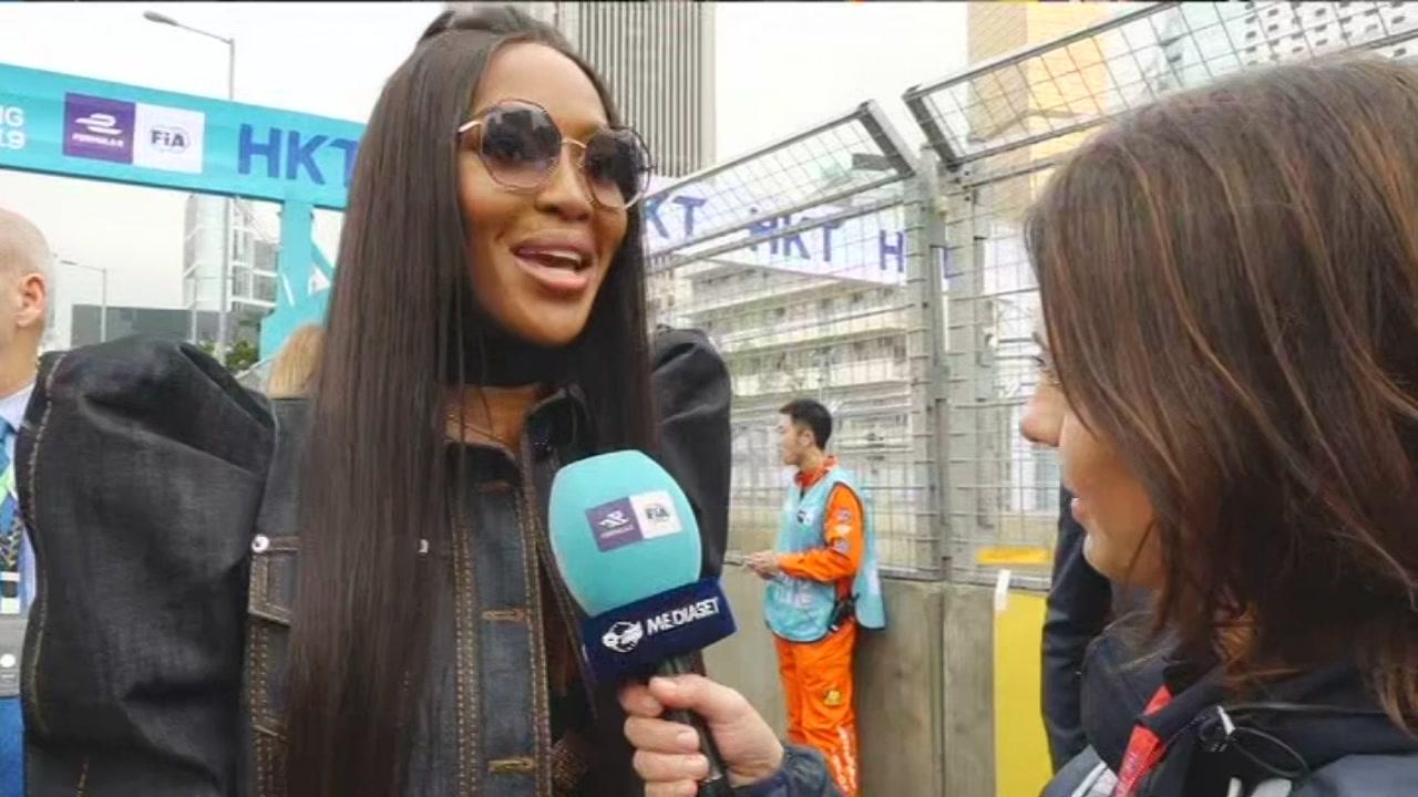 Naomi Campbell in griglia stregata dalla Formula E