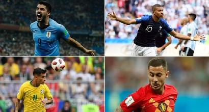 Mondiali, è l'ora dei quarti: Uruguay-Francia e Brasile-Belgio