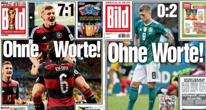 Mondiali 2018, che flop la Germania. L'AFD: "Una Nazionale solo di tedeschi"