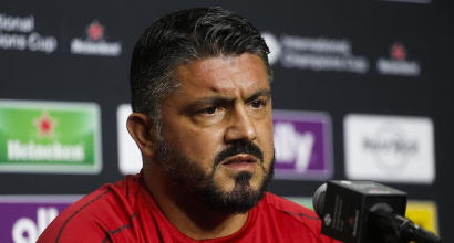 Milan, Gattuso: "Con la Lazio sogno che i giocatori entrino in campo abbracciati"