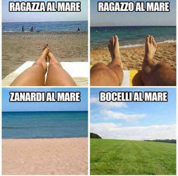 Autoironia Zanardi: ecco la mia foto al mare