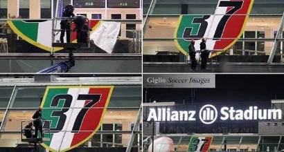 Scudetto Juventus, allo Stadium compare il 37